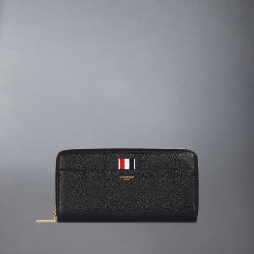 Thom Browne PEBBLE GRAIN CONTINENTAL ZIP WALLET
