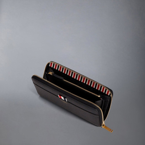 Thom Browne PEBBLE GRAIN CONTINENTAL ZIP WALLET