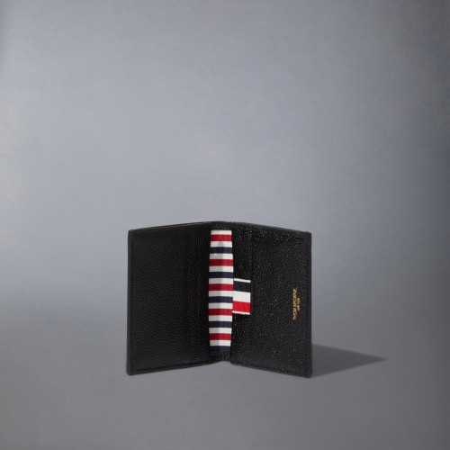 Thom Browne PEBBLE GRAIN DOUBLE CARD HOLDER