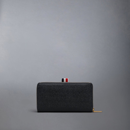 Thom Browne PEBBLE GRAIN LONG ZIP WALLET