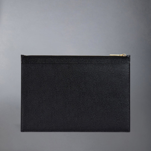Thom Browne PEBBLE GRAIN SMALL ZIP TABLET HOLDER