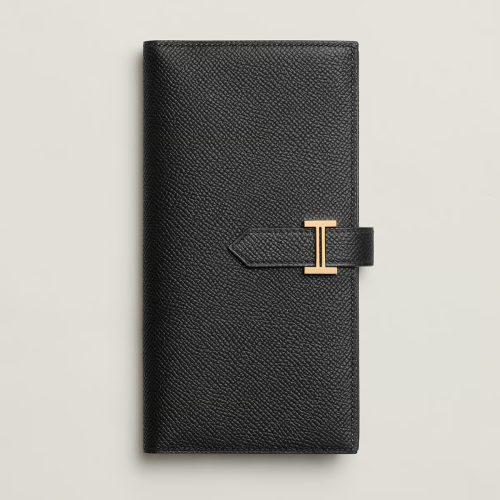 Hermes Bearn wallet Epsom Noir Gold