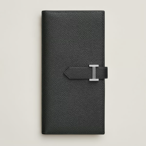 Hermes Bearn wallet Epsom Noir Silver