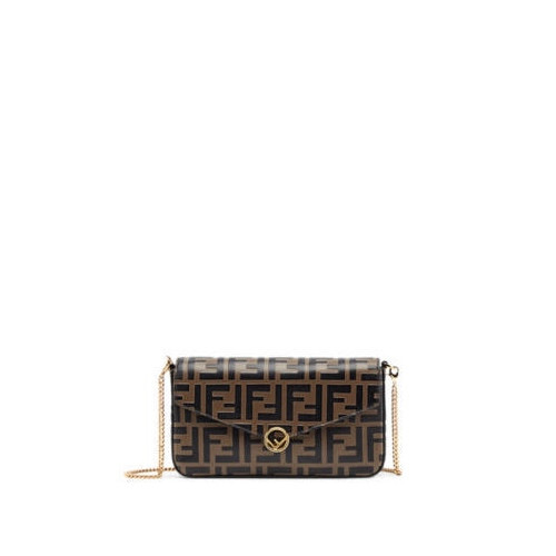 Fendi Leather Chain Wallet