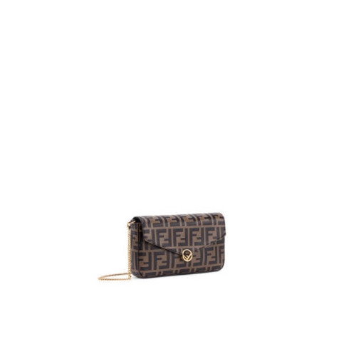 Fendi Leather Chain Wallet
