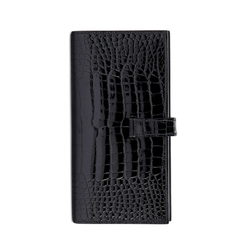 Hermes Bearn wallet Shiny Alligator Noir Silver