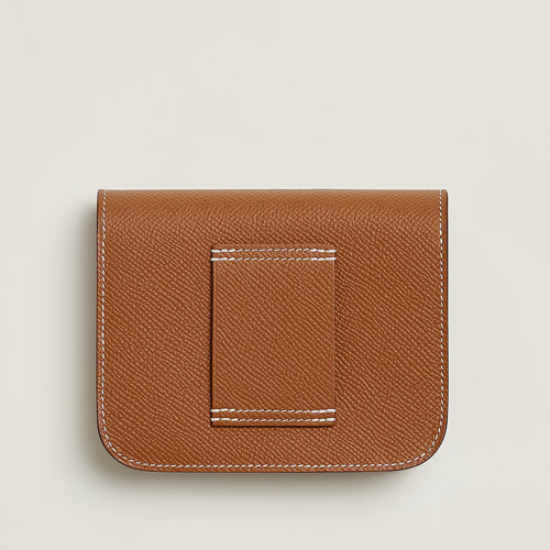 Hermes Constance Slim wallet Epsom Gold Silver