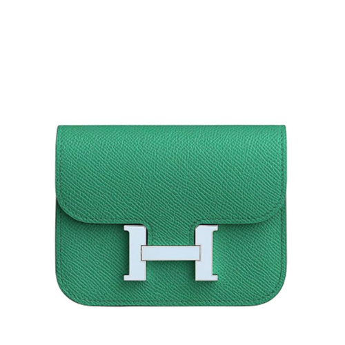 Hermes Constance Slim wallet Epsom Vert Jade Bleu Brume