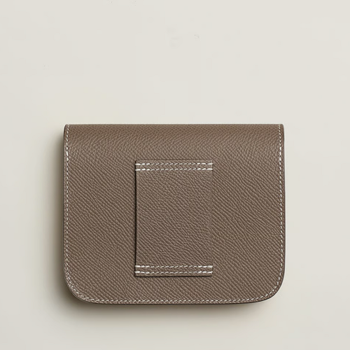 Hermes Constance Slim wallet Epsom Etoupe Silver