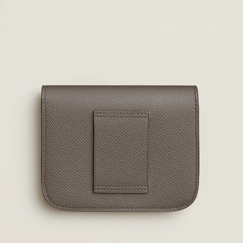 Hermes Constance Slim wallet Epsom Etain Silver