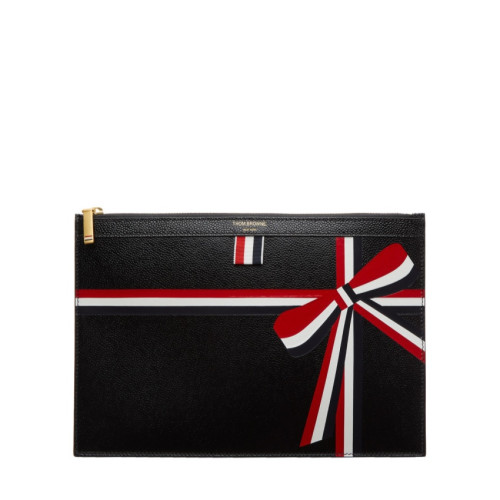 Thom Browne Black Bow Document Pouch